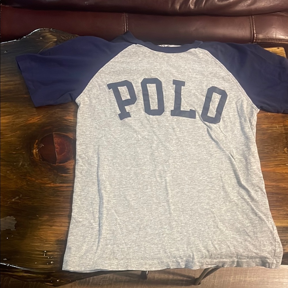 Polo Gray and Navy Raglan T-Shirt